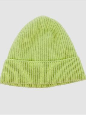 Mara Hoffman Chartreuse Jacq Ribbed Knit Beanie